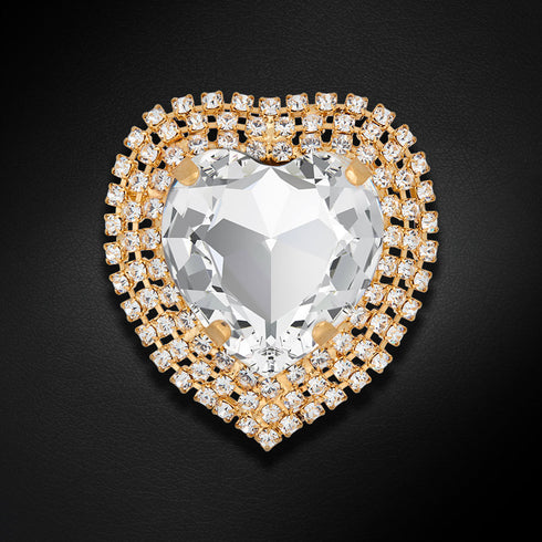 Брошь "Kristāla Sirds" с кристаллами Swarovski™